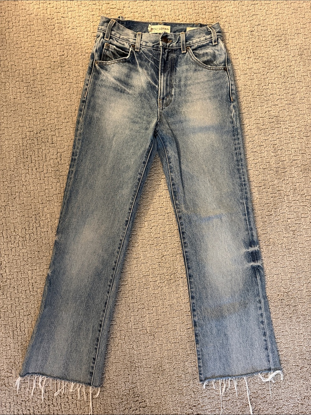 Nili Lotan Joan High Rise Straight Leg Jeans Size 24